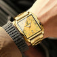 Waterproof Men Quartz Watch - Rectangular Outdoor Design - Full Gold-Gold