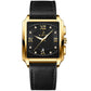 Waterproof Men Quartz Watch - Rectangular Outdoor Design - Full Gold-Gold
