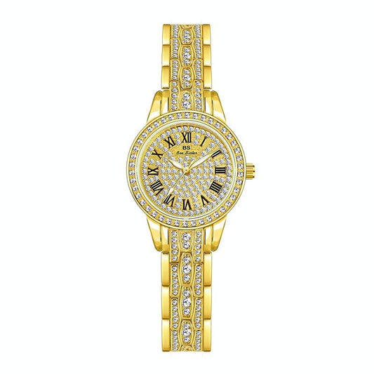 Diamond Chain Women Watch - Elegant and Stylish - Gold