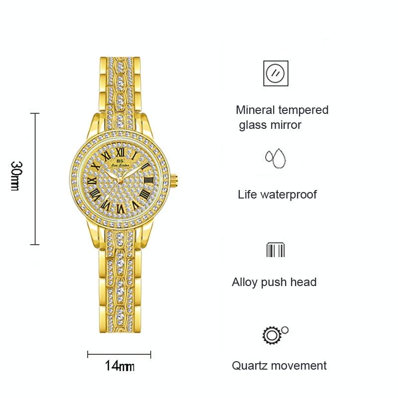 Diamond Chain Women Watch - Elegant and Stylish - Gold
