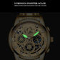 Waterproof Luminous Quartz Watch with Multifunctional Design - Full Gold Gold Surface