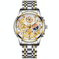 Waterproof Luminous Quartz Watch with Multifunctional Design - Full Gold Gold Surface