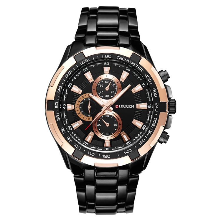 Stainless Steel Men Analog Sport Watch - 8023 - White Case White Face