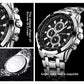 Stainless Steel Men Analog Sport Watch - 8023 - White Case White Face