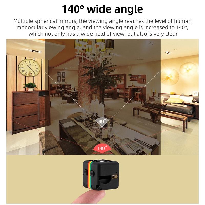 Hd 960P Mini Dv Sport Camera With Night Vision & Tf Card - Black