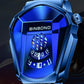 Black Technology Men Watch with Locomotive Concept - Gold Net Belt-Full Gold-Gold Face