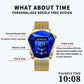 Black Technology Men Watch with Locomotive Concept - Gold Net Belt-Full Gold-Gold Face