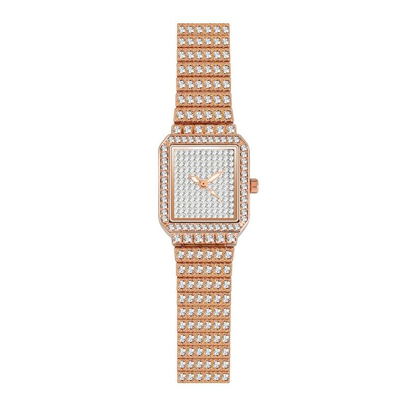 Women Diamond Chain Watch - Elegant and Timeless - Gold