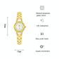 Women Diamond Chain Watch with Calendar - Small Round Design - Gold