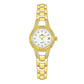 Women Diamond Chain Watch with Calendar - Small Round Design - Gold