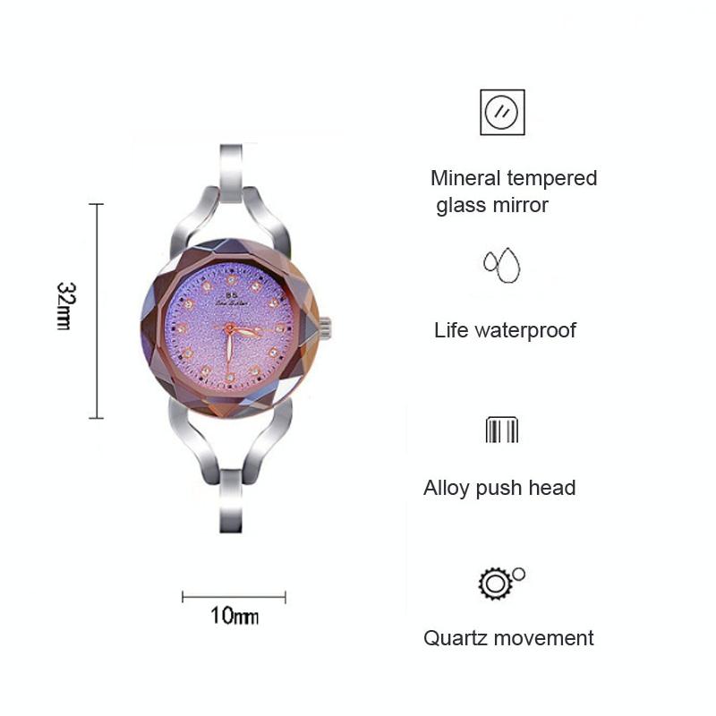 Sparkling Aurora Star Diamond Chain Watch for Women - Gold