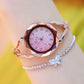 Sparkling Aurora Star Diamond Chain Watch for Women - Gold
