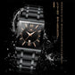 Waterproof Square Men Watch with Calendar - 50m - Full Gold Gold Surface