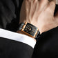 Waterproof Square Men Watch with Calendar - 50m - Full Gold Gold Surface