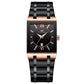 Waterproof Square Men Watch with Calendar - 50m - Full Gold Gold Surface