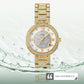 Women Quartz Watch with Diamond Roman Numerals and Round Dial - Silver