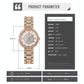 Women Quartz Watch with Diamond Roman Numerals and Round Dial - Silver
