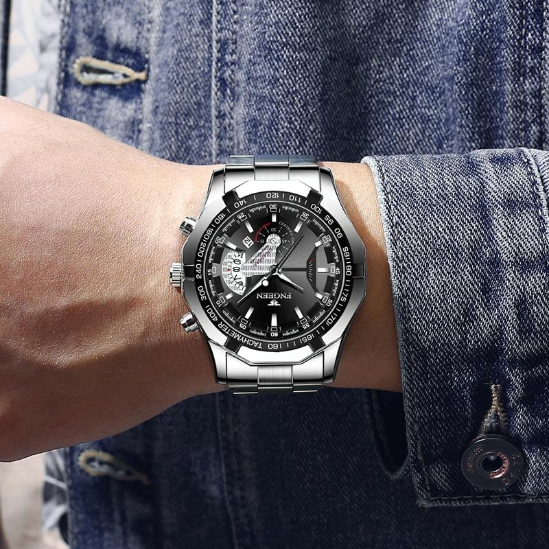 Waterproof Men Calendar Watch - Full Gold Gold Surface