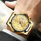Waterproof Men Calendar Watch - Full Gold Gold Surface