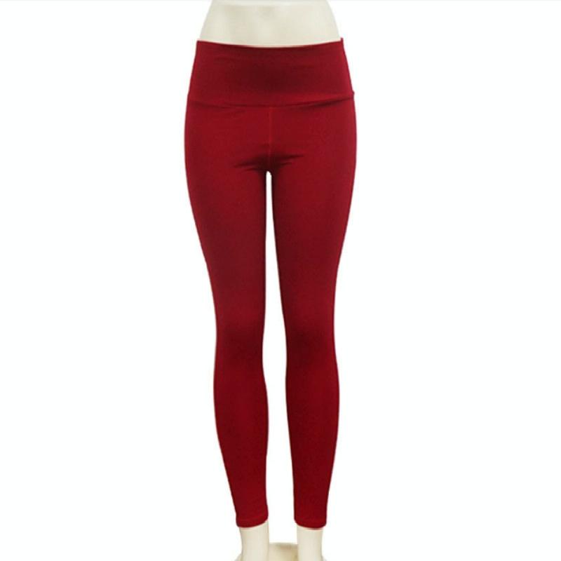 High Elastic Yoga Pants With Pockets For Women Stretch Leggings For Jogging Workout And Running Size S - Gray