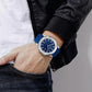 Waterproof Men Multifunctional Outdoor Watch - Black Belt White Noodles