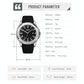 Waterproof Men Multifunctional Outdoor Watch - Black Belt White Noodles