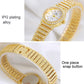 Starry Diamond Chain Women Wrist Watch - Rose Gold Scale Surface