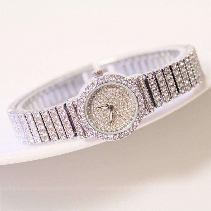 Starry Diamond Chain Women Wrist Watch - Rose Gold Scale Surface