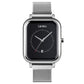Unisex Magnetic Buckle Mesh Belt Quartz Watch - Silver Black