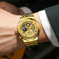 Waterproof Luminous Quartz Watch with Multifunctional Design - Inter-Gold Gold Surface