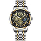 Waterproof Luminous Quartz Watch with Multifunctional Design - Inter-Gold Gold Surface