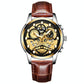 Waterproof Luminous Men Quartz Watch - Hollow Design - Gold And Gold Surface