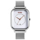 Unisex Magnetic Buckle Mesh Belt Quartz Watch - Silver Blue