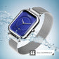 Unisex Magnetic Buckle Mesh Belt Quartz Watch - Silver Blue