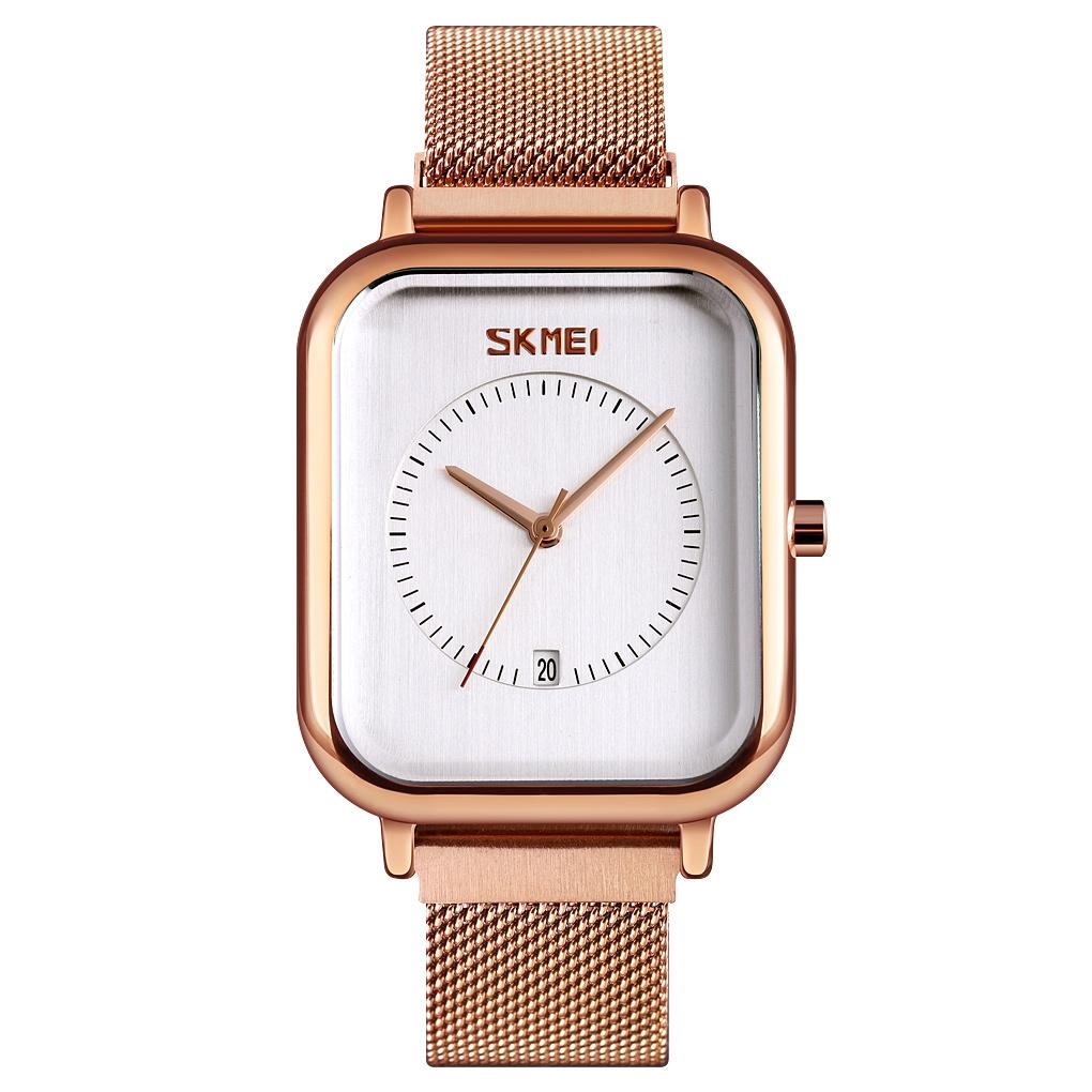 Unisex Magnetic Buckle Mesh Belt Quartz Watch - Silver Blue