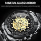 Waterproof Luminous Skeleton Watch - 30m - Full Gold Black Gold Nail