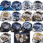 Men Skeleton Diamond Mechanical Watch - Luminous Pointer - Gold Belt Gold Shell Gold Face