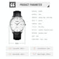 Men Casual Quartz Watch with Calendar - 1801 - Black Steel Belt