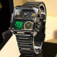 Waterproof Square Multifunctional Sports Quartz Watch - Full-Gold-Gold