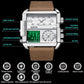 Waterproof Square Multifunctional Sports Quartz Watch - Full-Gold-Gold
