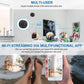 Wireless 1080P Camera With Night Vision & Motion Detection Tf Card & Bluetooth - White