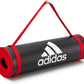 Adidas Training 10mm Exercise Floor Mat Gym Thick Yoga Fitness Judo Pilates - Black/Red