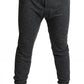 Mens Merino Wool Blend Long John Thermal Pants Underwear Thermals Warm Winter - Black - S