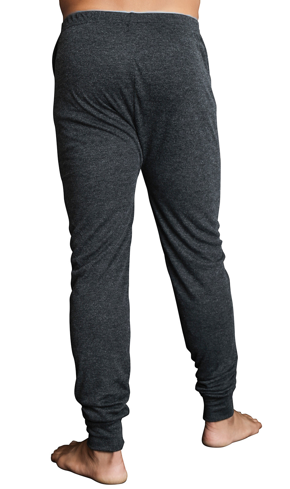 Mens Merino Wool Blend Long John Thermal Pants Underwear Thermals Warm Winter - Black - 4XL
