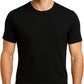 Mens 100% Pure Merino Wool Crew Neck Short Sleeve Top T Shirt Thermal Underwear - Black - Large (100cm)