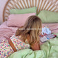 100% Cotton Muslin Duvet Quilt Cover Set w/ 2 Pillow Cases in Pastel Green - Double