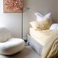 100% Cotton Muslin Duvet Quilt Cover Set w/ 2 Pillow Cases in Yellow - Double