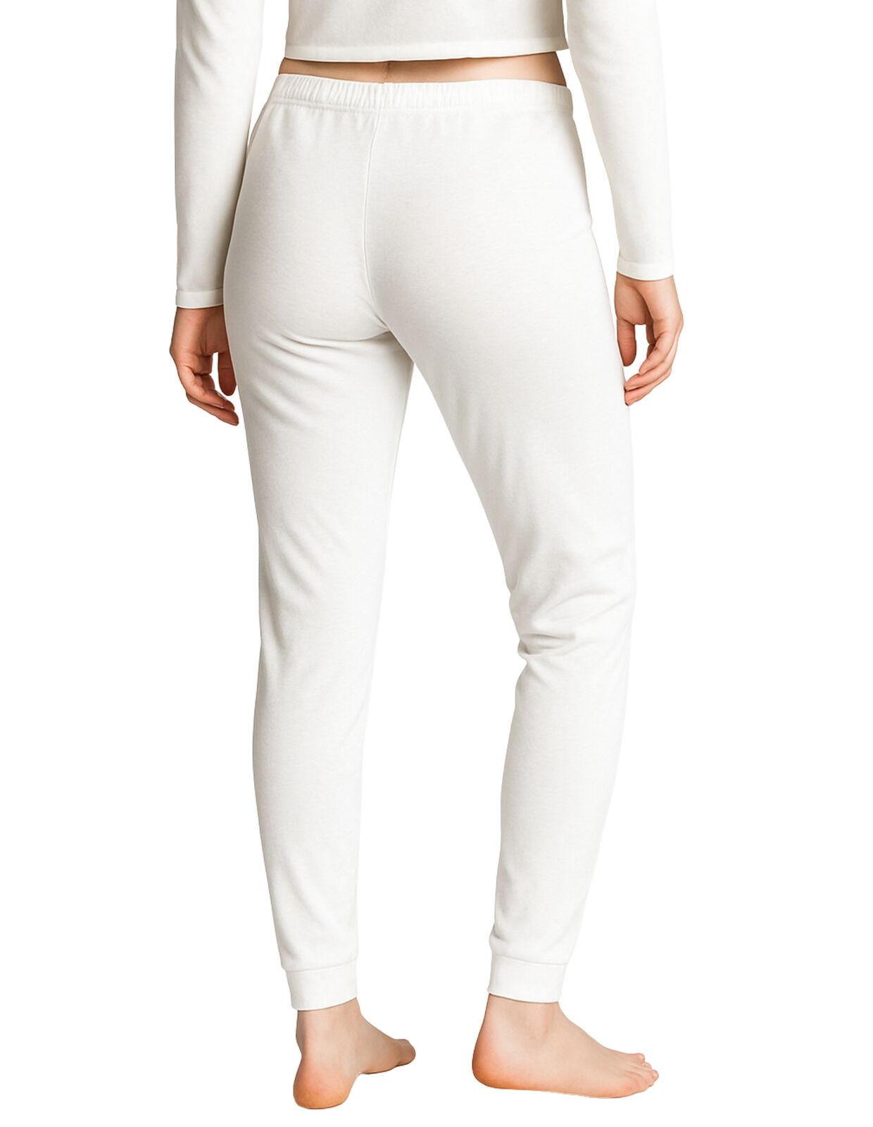 Womens Thermal Cotton Pants Long Janes John Bottoms Underwear in Beige - 14-16