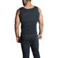 Mens THERMAL Merino Wool Blend Singlet Top Sleeveless Warm Underwear - Black - XXL