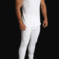 Mens THERMAL Merino Wool Blend Singlet Top Sleeveless Warm Underwear - Natural - Medium